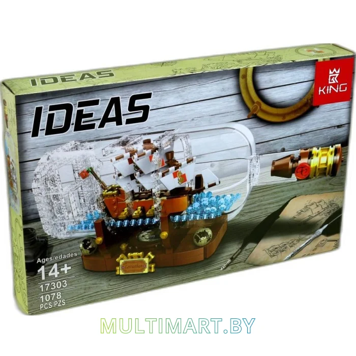 Конструктор King Ideas 17303 Корабль в бутылке